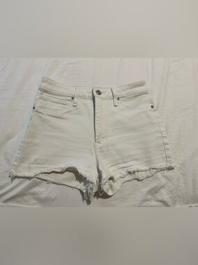 Abercrombie White Frayed Hem Women’s Denim Shorts